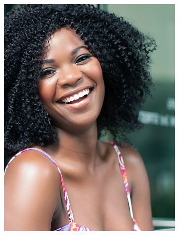 Close up portrait of woman smiling. 