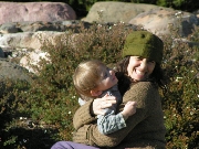 With my son