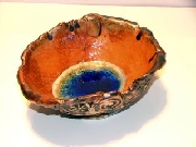 Slab bowl with glass