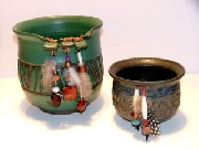 Thrown decorated containers