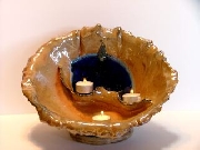 Large slab candle holder