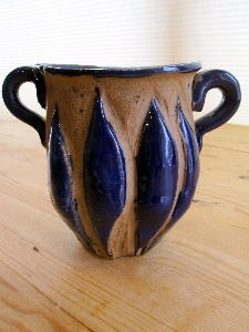Blue Carved Vase